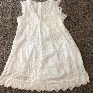 Pink Lily Boutique’s “You Found My Heart Dress/Romper” Color: white Size: medium